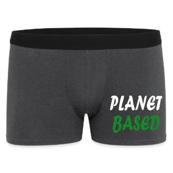 Végétalien basé sur la planète - Boxer Homme - charbon - Devant