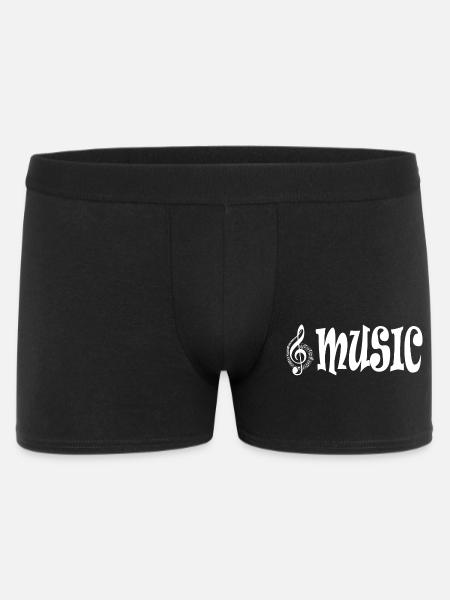 Musique - Style typographique classique rétro - Boxer Homme - noir