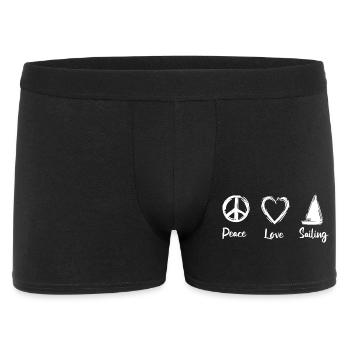 Peace Love Sailing - Men's Boxer Shorts - black - Front