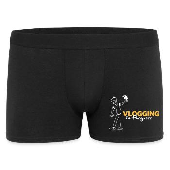 Vlogging in progress - Men's Boxer Shorts - black - Front