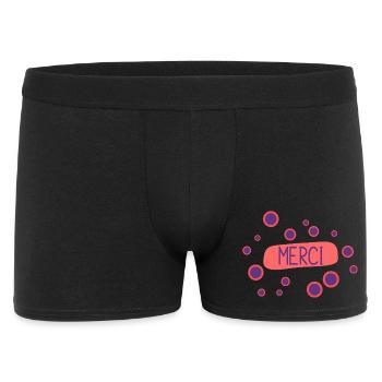 MERCI. THANKS. THANK YOU. ANNIVERSAIRE. NAISSANCE. - Boxer Homme - noir - Devant