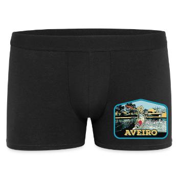 boat from Moliceiros to Aveiro, Portugal - Men's Boxer Shorts - black - Front