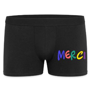 MERCI. THANKS. THANK YOU. ANNIVERSAIRE. NAISSANCE. - Boxer Homme - noir - Devant