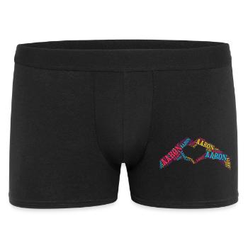 Aaron t-shirt t-shirt word cloud heart hand - Men's Boxer Shorts - black - Front