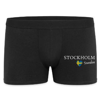 Ich liebe Stockholm, Schweden - Männer Boxer Shorts - Schwarz - Vorne