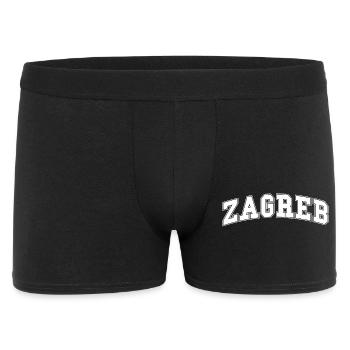 Lettrage rétro ZAGREB – Croatia Design - Boxer Homme - noir - Devant