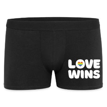 Mois de la fierté LGBTQ - L’amour gagne - Boxer Homme - noir - Devant