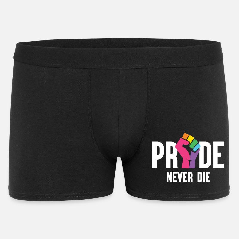 Pride Month LGBT - Pride Never Die - Männer Boxer Shorts - Schwarz