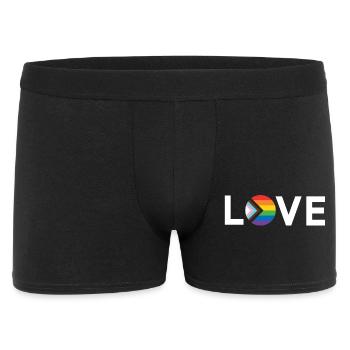 LGBT Pride Month - Love is Love - LGBTQIA+ Flag - Men's Boxer Shorts - black - Front