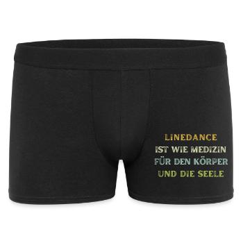 Linedance ist wie Medizin für Körper und Seele - Männer Boxer Shorts - Schwarz - Vorne