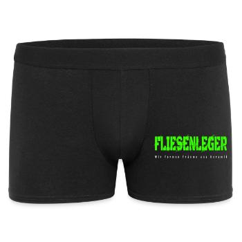 Fliesenleger Design - Männer Boxer Shorts - Schwarz - Vorne