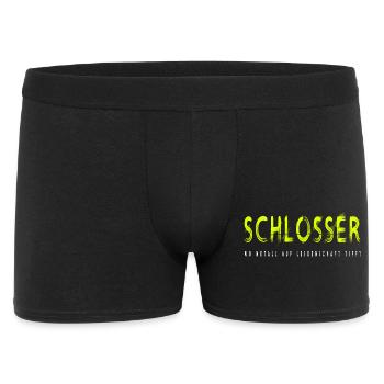 Schlosser Handwerker Design - Männer Boxer Shorts - Schwarz - Vorne