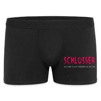 Schlosser Handwerker Design - Männer Boxer Shorts - Schwarz - Vorne