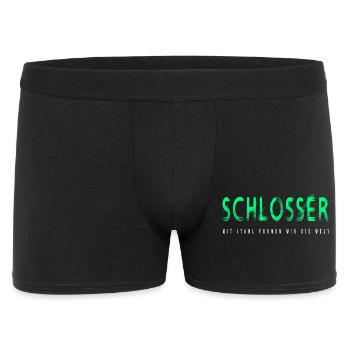 Schlosser Handwerker Design - Männer Boxer Shorts - Schwarz - Vorne