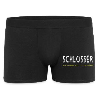 Schlosser Handwerker Design - Männer Boxer Shorts - Schwarz - Vorne