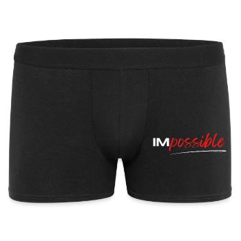 Cadeau 'IM Possible', Motivation Sportive - Boxer Homme - noir - Devant