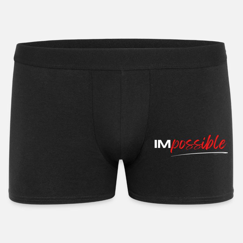 Geschenk "IM possible", sportliche Motivation - Männer Boxer Shorts - Schwarz