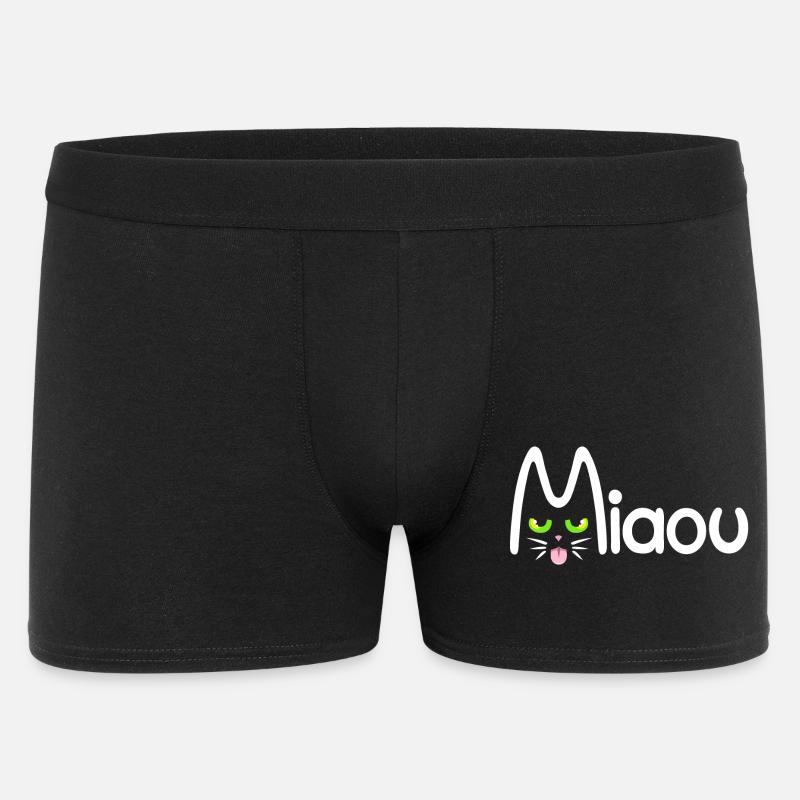 Miaou typographique - Boxer Homme - noir
