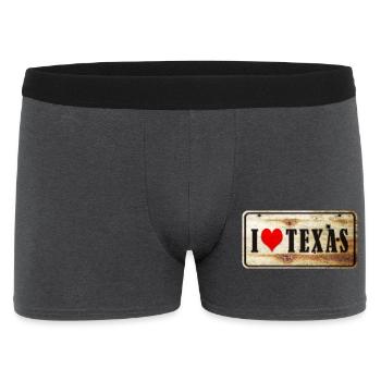 Ich liebe Texas - Männer Boxer Shorts - Anthrazit - Vorne