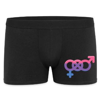 Mois de la fierté LGBTQ - Signe bisexuel - Boxer Homme - noir - Devant