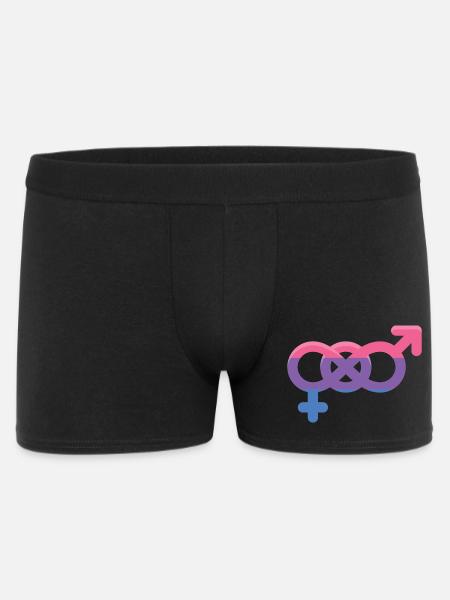 LGBTQ Pride Month - Bisexual Sign - Men's Boxer Shorts - black
