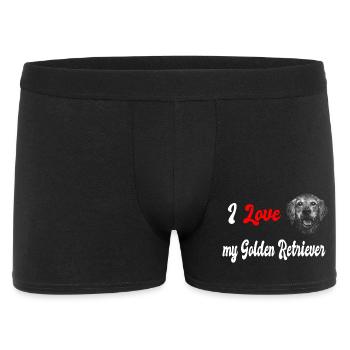 I love my golden retriever - Men's Boxer Shorts - black - Front