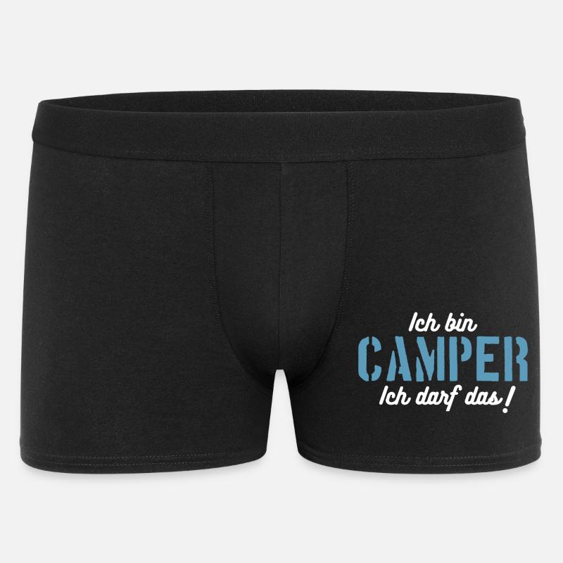 Ich bin Camper, ich darf das! - Männer Boxer Shorts - Schwarz