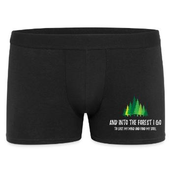 Et je vais dans la forêt - Boxer Homme - noir - Devant