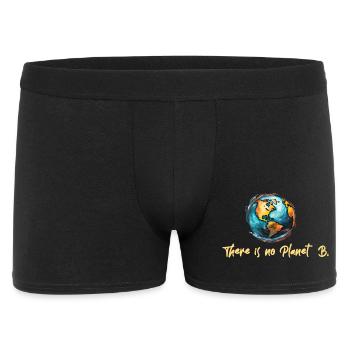 The is no Planet B - Männer Boxer Shorts - Schwarz - Vorne