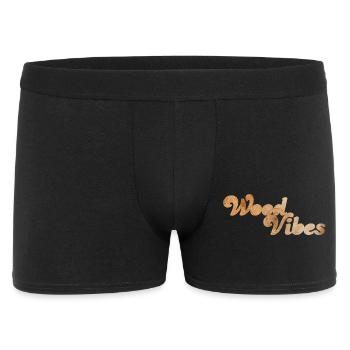Wood Vibes good coole Quotes Holz Wald Natur Fan - Men's Boxer Shorts - black - Front