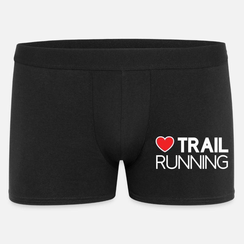 Ich liebe Trailrunning - Männer Boxer Shorts - Schwarz