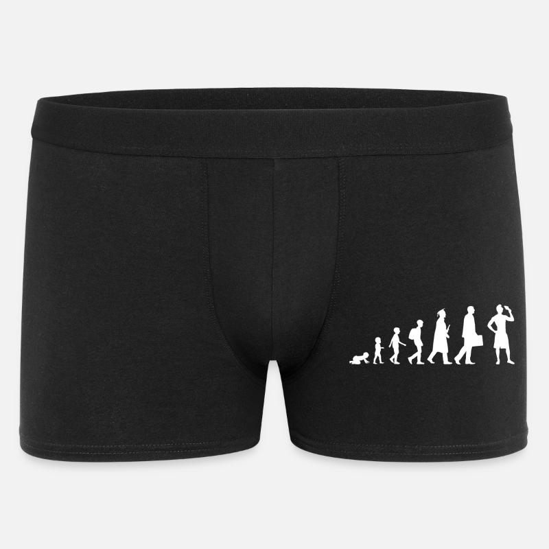 Eiscreme Evolution - Männer Boxer Shorts - Schwarz