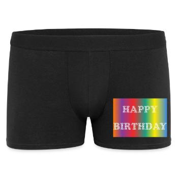 JAHRESTAG. ALLES GUTE ZUM GEBURTSTAG. ALLES GUTE ZUM GEBURTSTAG. - Männer Boxer Shorts - Schwarz - Vorne