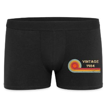 Vintage 1984 birthday retro design - Men's Boxer Shorts - black - Front