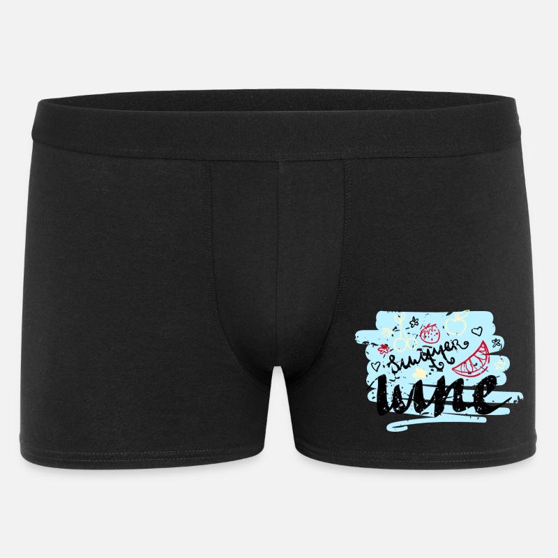 Sommer Scribble Früchte - Männer Boxer Shorts - Schwarz
