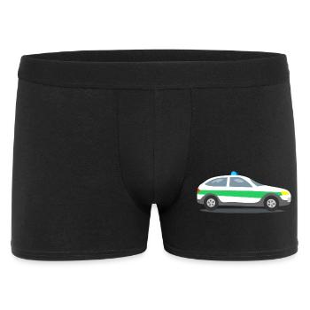 Car with blue lights - Men's Boxer Shorts - black - Front