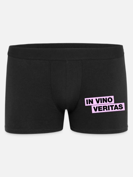 In Vino Veritas - Männer Boxer Shorts - Schwarz