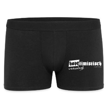 hopftimistisch vaaunlogt-hopftimistisch veranlagt - Männer Boxer Shorts - Schwarz - Vorne