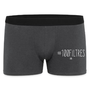 Hashtag 100 filtres Satire Réseaux Sociaux - Boxer Homme - charbon - Devant