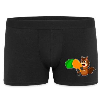 Pferd Karotte  - Männer Boxer Shorts - Schwarz - Vorne