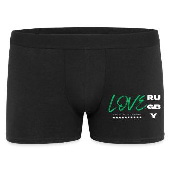 Love rugby green - Men's Boxer Shorts - black - Front