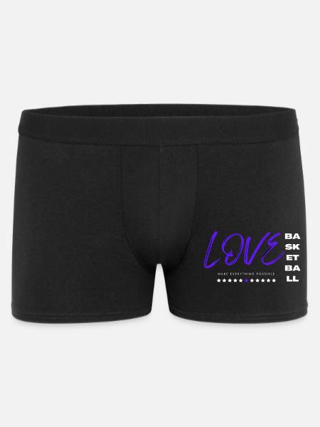 Love basketball blue - Men's Boxer Shorts - black