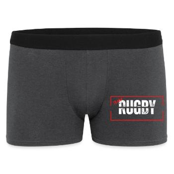 Team rugby red - Men's Boxer Shorts - charcoal grey - Front