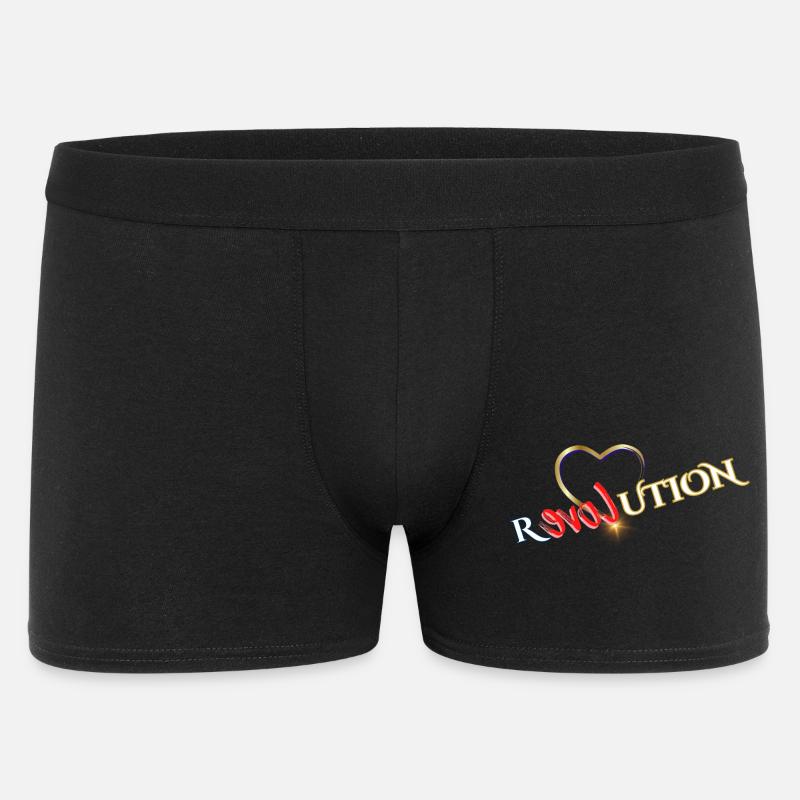 Herz Revolution Sonnenflare Grafik - Männer Boxer Shorts - Schwarz