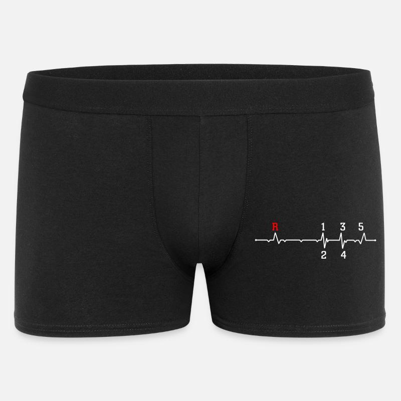 R Pulse ECG Beat Design - Boxer Homme - noir