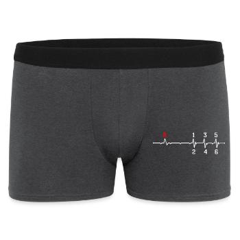 R Herzschlag Rhythmus EKG-Leitung Design - Männer Boxer Shorts - Anthrazit - Vorne