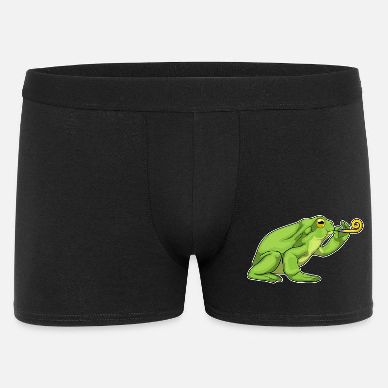 Frosch Party Tröte - Männer Boxer Shorts - Schwarz