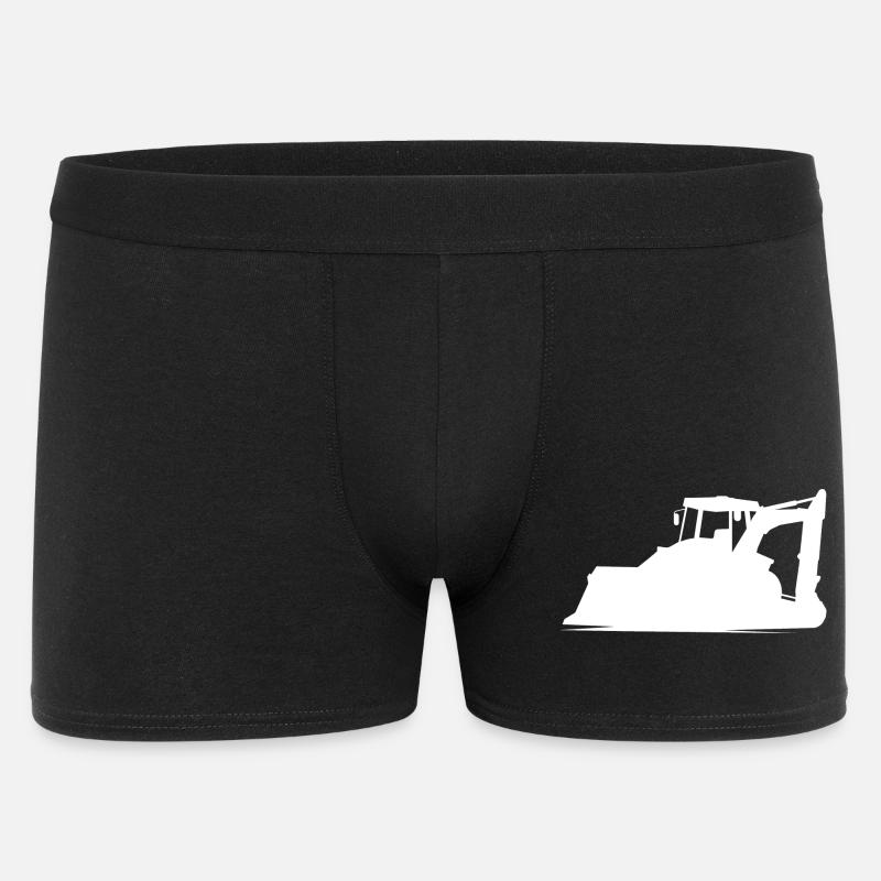 Baggerfahrer und Baugeräteführer Silhouette – - Männer Boxer Shorts - Schwarz