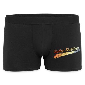 Vintage Rollschuhlaufen - Männer Boxer Shorts - Schwarz - Vorne