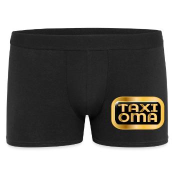 TAXI OMI TAXIFAHRERIN OMA - Männer Boxer Shorts - Schwarz - Vorne